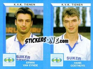 Cromo Erwin Van Eynde / Hans Goethuys - Football Belgium 1999-2000 - Panini