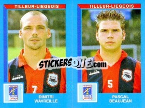 Sticker Dimitri Wavreille / Pascal Beaujean - Football Belgium 1999-2000 - Panini