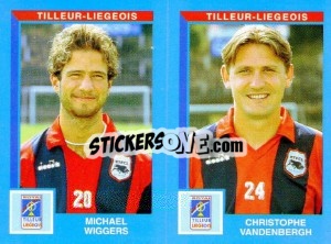 Sticker Michael Wiggers / Christophe Vandenbergh - Football Belgium 1999-2000 - Panini