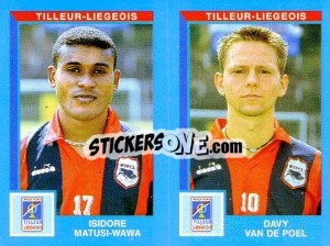 Cromo Isidore Matusi-Wawa / Davy Van De Poel - Football Belgium 1999-2000 - Panini