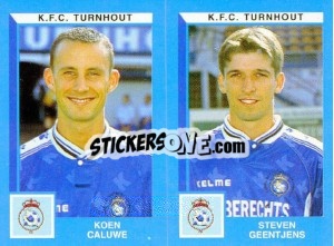 Figurina Koen Caluwe / Steven Geentjens - Football Belgium 1999-2000 n. 492 - Panini