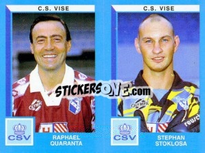 Sticker Raphael Quaranta / Stephan Stoklosa - Football Belgium 1999-2000 n. 496 - Panini