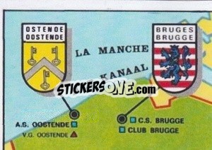 Cromo Carte Géographique De Belgique - Football Belgium 1976-1977 - Panini