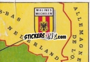 Sticker Carte Géographique De Belgique - Football Belgium 1976-1977 - Panini