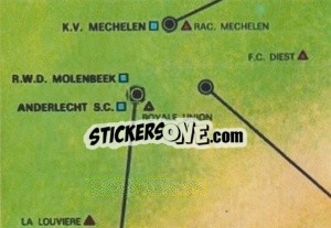 Sticker Carte Géographique De Belgique