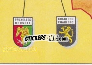Sticker Carte Géographique De Belgique - Football Belgium 1976-1977 n. 11 - Panini
