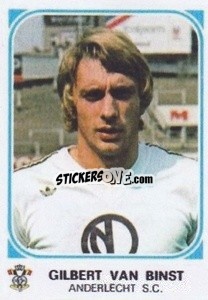 Sticker Gilbert Van Binst - Football Belgium 1976-1977 - Panini