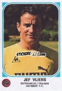 Sticker Jef Vliers - Football Belgium 1976-1977 - Panini