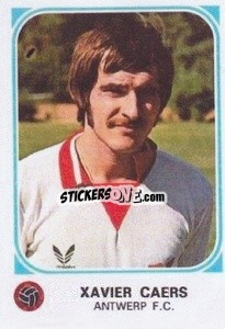 Sticker Xavier Caers - Football Belgium 1976-1977 n. 44 - Panini
