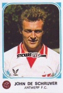 Sticker John De Schrijver - Football Belgium 1976-1977 n. 49 - Panini