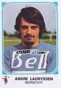 Sticker Andre Lauryssen - Football Belgium 1976-1977 - Panini