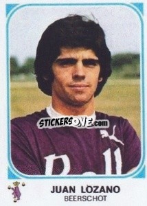 Sticker Juan Lozano - Football Belgium 1976-1977 - Panini