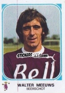 Sticker Walter Meeuws - Football Belgium 1976-1977 n. 66 - Panini