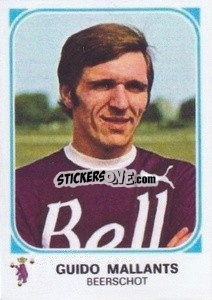 Sticker Guido Mallants - Football Belgium 1976-1977 n. 67 - Panini