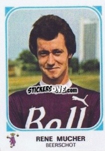 Sticker Rene Mucher - Football Belgium 1976-1977 - Panini
