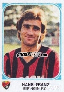 Sticker Hans Franz - Football Belgium 1976-1977 - Panini