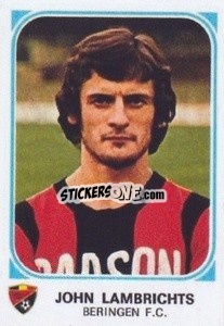 Sticker John Lambrichts - Football Belgium 1976-1977 - Panini