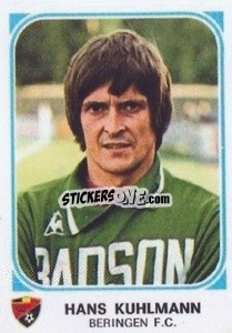 Cromo Hans Kuhlmann - Football Belgium 1976-1977 - Panini
