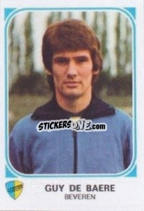 Figurina Guy De Baere - Football Belgium 1976-1977 - Panini