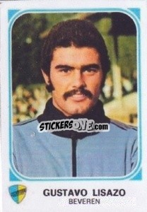 Sticker Gustavo Lisazo - Football Belgium 1976-1977 - Panini