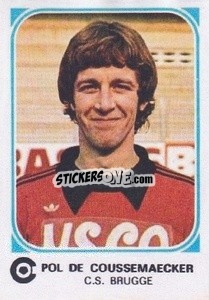 Sticker Pol De Coussemaecker - Football Belgium 1976-1977 - Panini