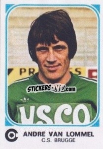 Sticker Andre Van Lommel - Football Belgium 1976-1977 - Panini