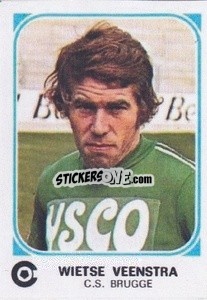 Sticker Wietse Veenstra - Football Belgium 1976-1977 - Panini