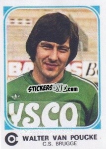 Sticker Walter Van Poucke - Football Belgium 1976-1977 - Panini