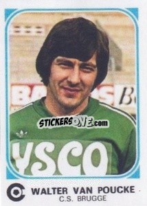 Sticker Walter Van Poucke - Football Belgium 1976-1977 n. 125 - Panini