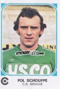 Sticker Pol Schouppe - Football Belgium 1976-1977 - Panini