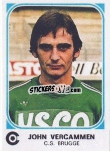 Sticker John Vercammen - Football Belgium 1976-1977 - Panini