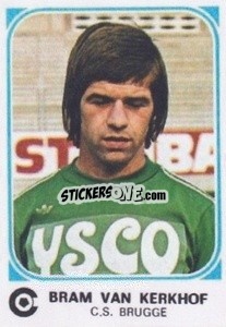 Sticker Bram Van Kerkhof - Football Belgium 1976-1977 - Panini
