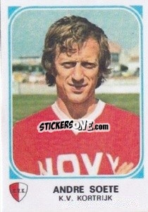 Sticker Andre Soete - Football Belgium 1976-1977 - Panini