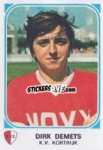 Sticker Dirk Demets - Football Belgium 1976-1977 - Panini