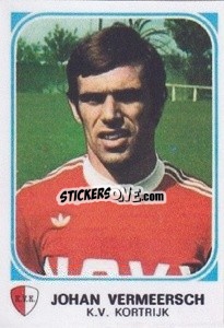 Sticker Johan Vermeersch - Football Belgium 1976-1977 - Panini