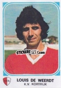 Sticker Louis De Weerdt - Football Belgium 1976-1977 n. 190 - Panini