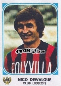 Sticker Nico Dewalque - Football Belgium 1976-1977 n. 201 - Panini