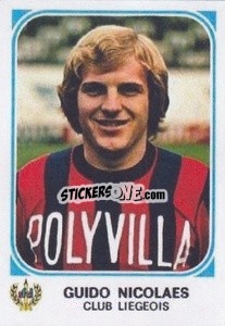 Sticker Guido Nicolaes - Football Belgium 1976-1977 n. 207 - Panini