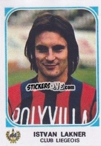 Sticker Istvan Lakner - Football Belgium 1976-1977 - Panini