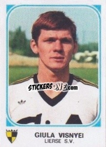 Cromo Giula Visnyei - Football Belgium 1976-1977 - Panini