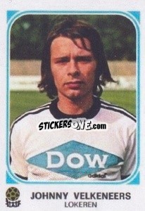 Cromo Johnny Velkeneers - Football Belgium 1976-1977 - Panini