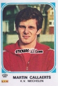 Cromo Martin Callaerts - Football Belgium 1976-1977 - Panini