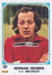 Sticker Herman Houben - Football Belgium 1976-1977 - Panini