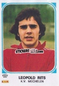 Sticker Leopold Rits - Football Belgium 1976-1977 - Panini