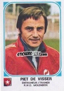 Sticker Piet De Visser - Football Belgium 1976-1977 - Panini