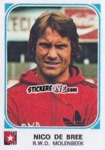 Sticker Nico De Bree - Football Belgium 1976-1977 n. 279 - Panini