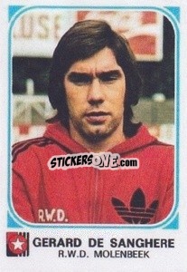 Sticker Gerard De Sanghere - Football Belgium 1976-1977 - Panini