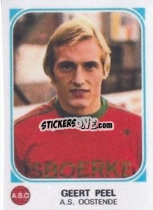 Cromo Geert Peel - Football Belgium 1976-1977 - Panini