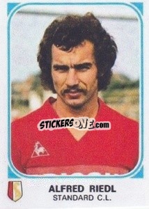 Sticker Alfred Riedl - Football Belgium 1976-1977 - Panini