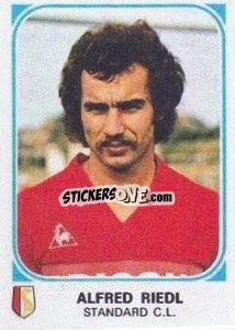 Sticker Alfred Riedl - Football Belgium 1976-1977 n. 327 - Panini